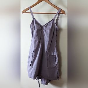 Designer Patrizia Pepe Lavender High Low Adj. Straps Drawstring Hem Dress. Sz S